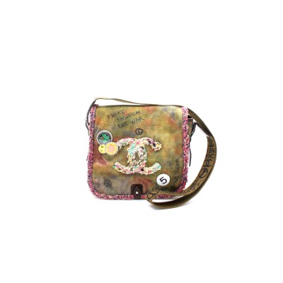 CHANEL GRAFFITI ON THE PAVEMENTS SHOULDER BAG 365009 (30*30*18cm)